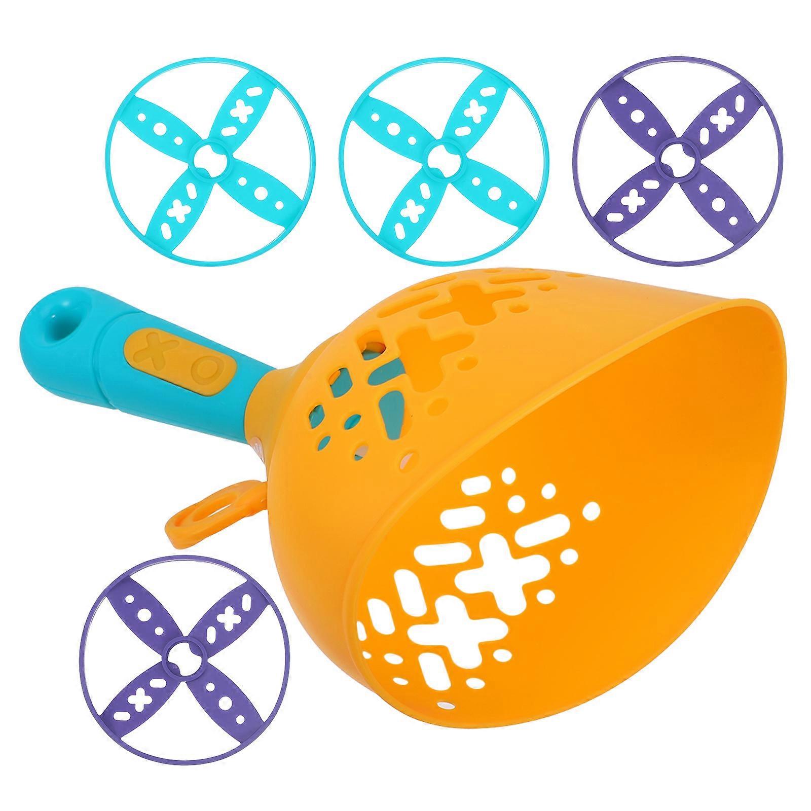 Flying Disc Toy for Outdoor Use with 4Sets Interactive Launcher