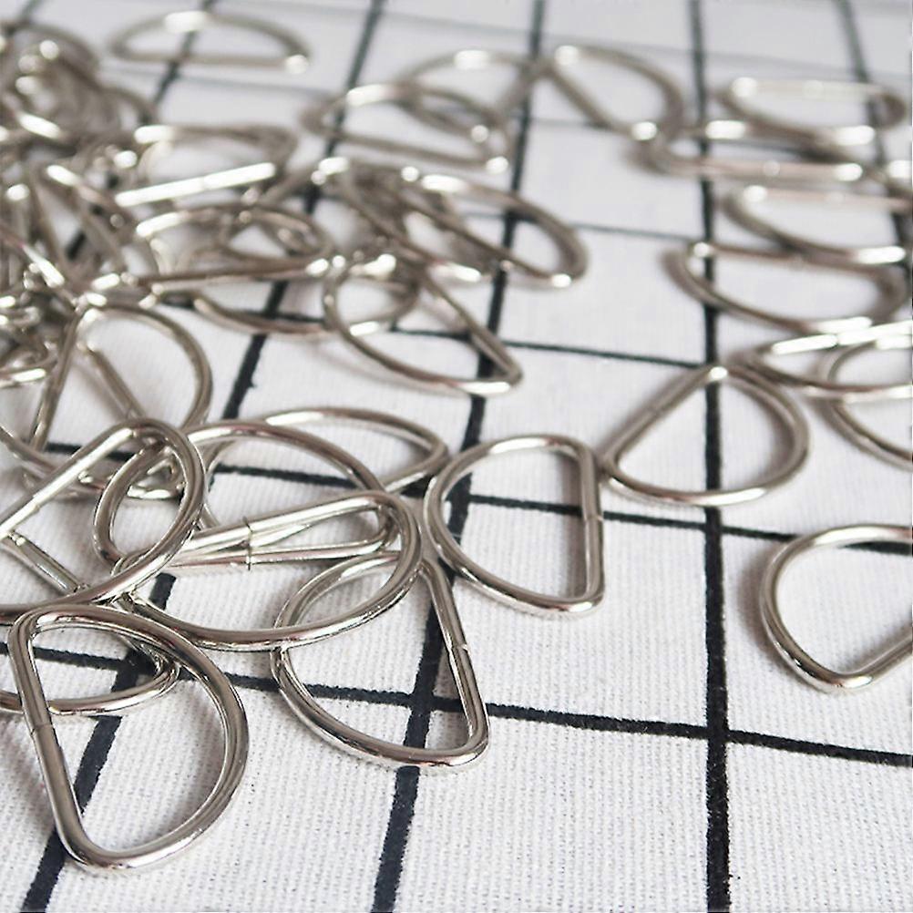 D Buckle Metal Shoulder Strap D Ring for Craft Use Multipurpose 20Pcs Silver