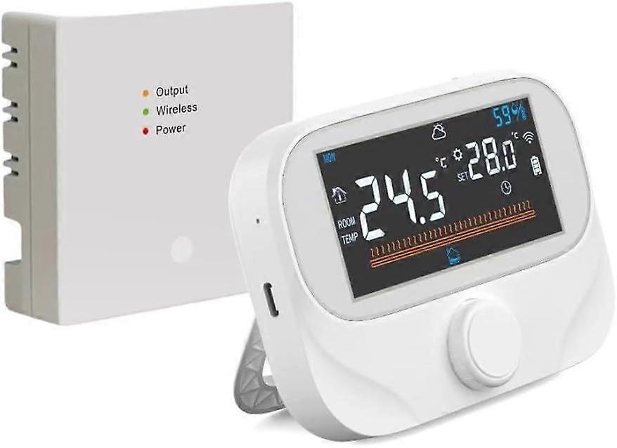 Programmable Wireless RF Boiler Thermostat Compatible With For