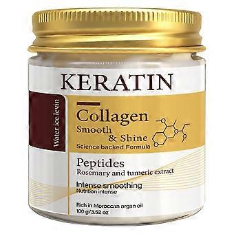 Keratin Collagen Hair Mask 100g, Deep Repair Treatment with Argan Oil & Peptides, Intense Smoothing & Shine for Dry Damaged Hair, All Hair Types