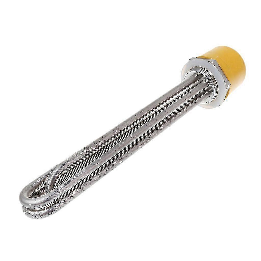DN32 Thread Heating Pipe Water Heater Electrical Immersion Element Booster  Silver