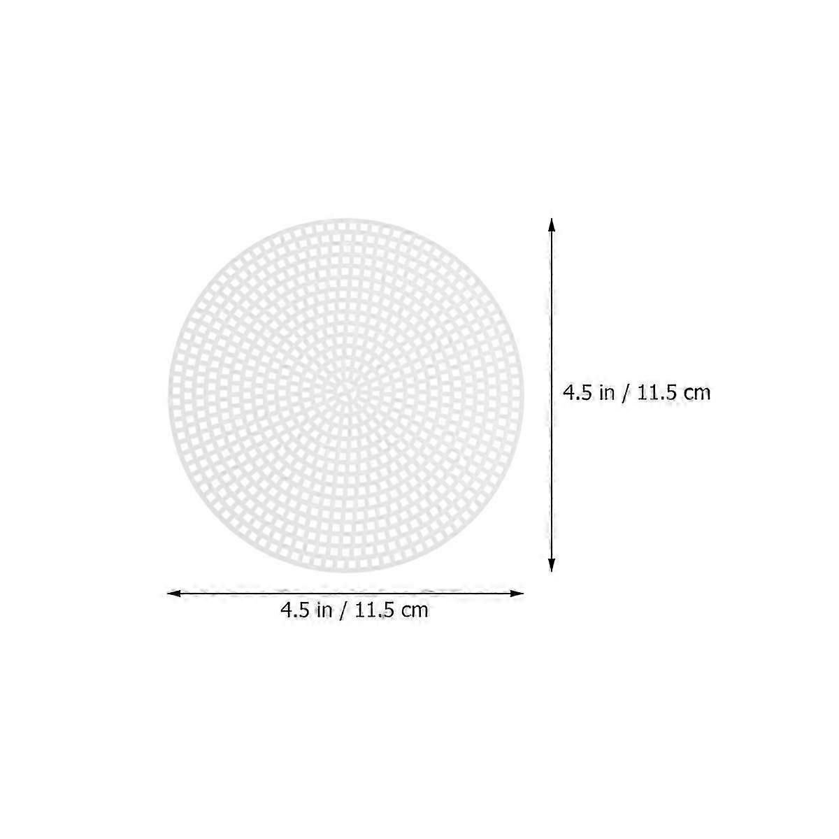DIY Plastic Mesh Round Cross Stitch Board for 20Pcs White Sheets