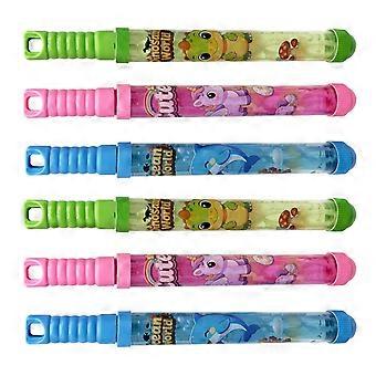 6Packs Water Squirter Guns Bubble Maker Toy for Children Outdoor Entertainment with Waterworks Sprays Water Fighting Game Multicolor