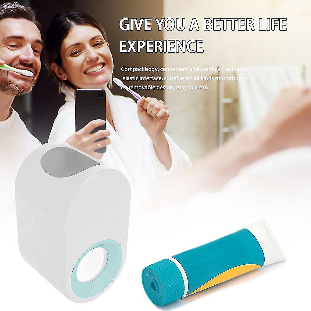 Adhesive Automatic Toothpaste Squeezer Set, Wall-mounted Toothpaste Holder, Toothbrush Rack, Wall Suction Toothpaste Squeezer