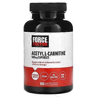 Force Factor, Acetyl L-Carnitine, 500 mg, 100 Vegetable Capsules, 2-Pack