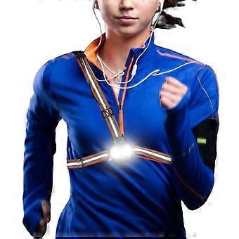 IPX4 Waterproof Running Gear for Runner USB Rechargeable Night Running Lights LED Chest Light with Safety Warning Lamp Multicolor