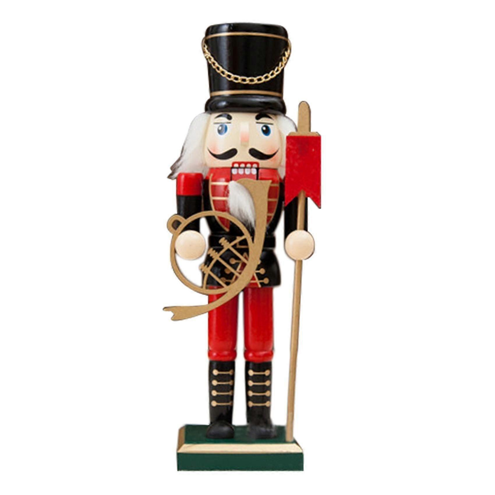 25cm Nutcracker Puppet Christmas Decoration Nutcracker Soldier Black