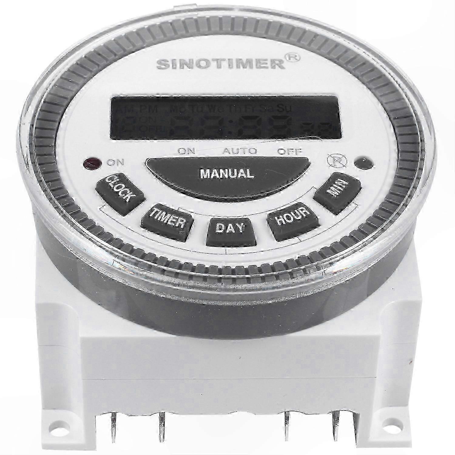 7-Day Programmable Timer Switch, 230V Digital Weekly Lighting Control with 220V Output