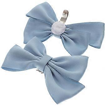 Lot de 2 clips à chaussures nœud papillon amovibles, accessoires de chaussures bleus