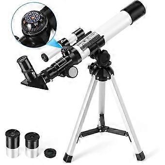 Kids Telescope - Portable Astronomical Telescope with Compass and Tripod Refractor Telescope for Kids and Beginners A2