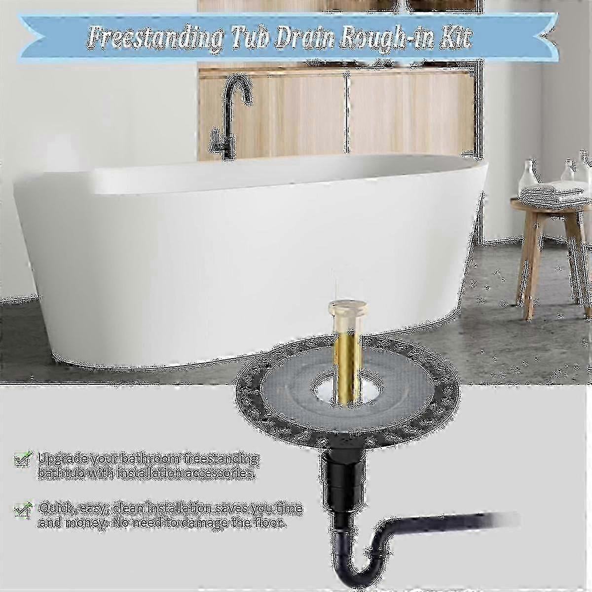 Upgrade Freestanding Tub Drain Rough-in Kit,12 Inch Base,island Tub Drain Kit,free Standing Tub Drain-