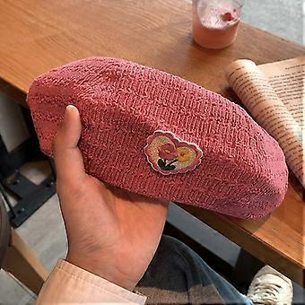 RICYGVM Summer Berets For Women Heart Love Octagonal Hat Fashion Girls Artist Painter Cap Thin Breathable Solid Color Beanies