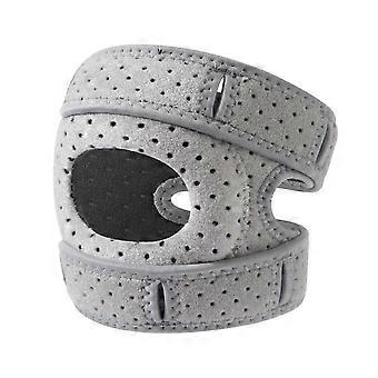 Rodillera de soporte de rodilla Kinetix Flexible, cómoda Clip de rodilla antideslizante para fitness, carrera y entrenamiento deportivo, Gris, Talla L