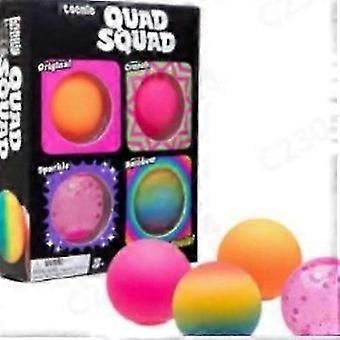 Quad Squad 4-Pack Squishy Stress Balls, Assorted Sensory Fidget Toys for Kids & Adults, Easter Egg Hunt Party Favorsa