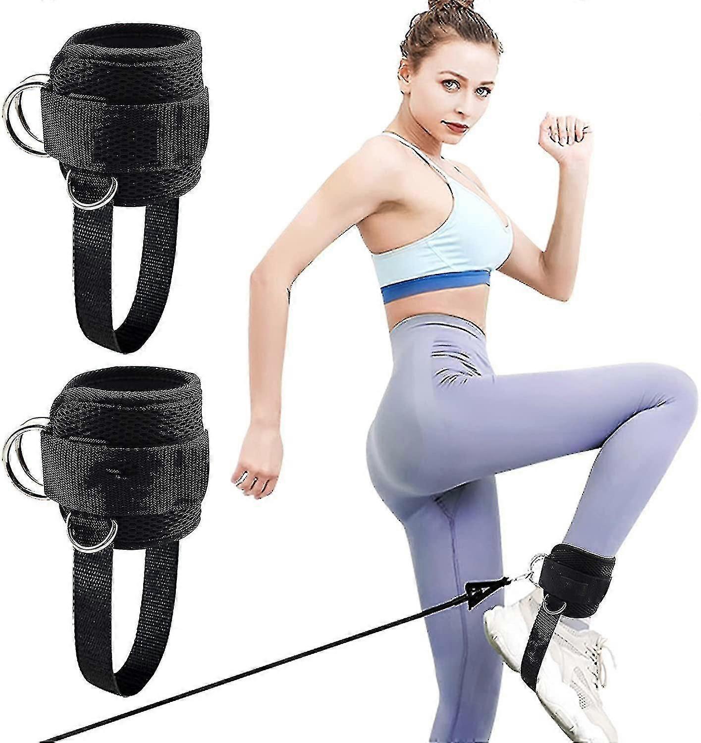 Adjustable Ankle Strap for Cable Machine, Leg Strength Training