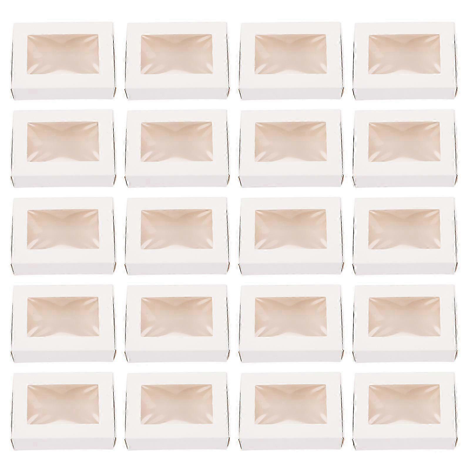 30Pcs White Kraft Paper Small Storage Boxes Soap Packaging Boxes