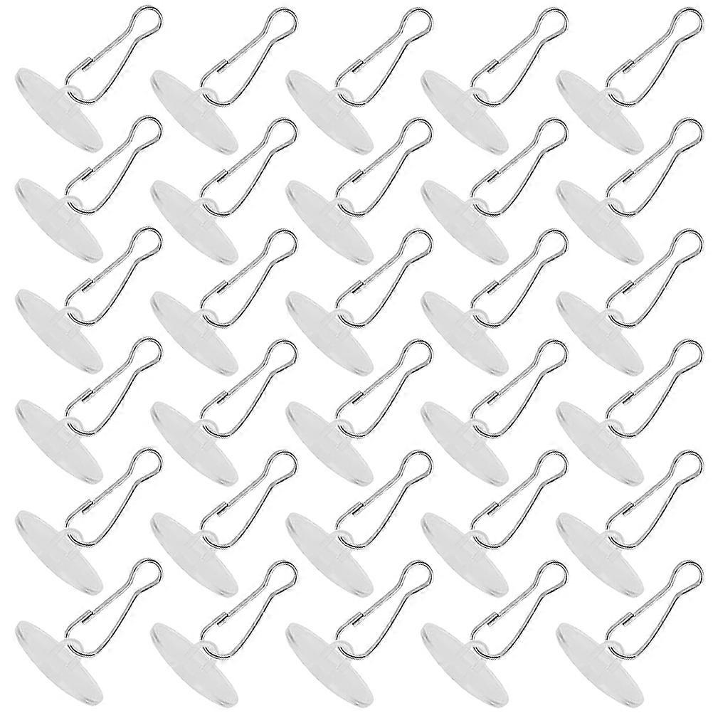 Transparent Adhesive Ceiling Hook Plastic for Decoration 30Sets