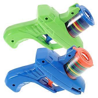 2 Sets Foam Disc Shooters: Plastic Disk Launcher Toy With Launcher And Foam Flying Disks Each For Backyard Outdoor Games And Activities