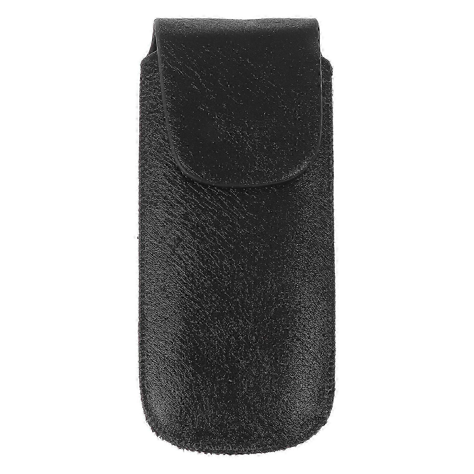 1 Pc Practical Ten-hole Harmonica Storage Box Blues Harmonica Leather Case (Black)