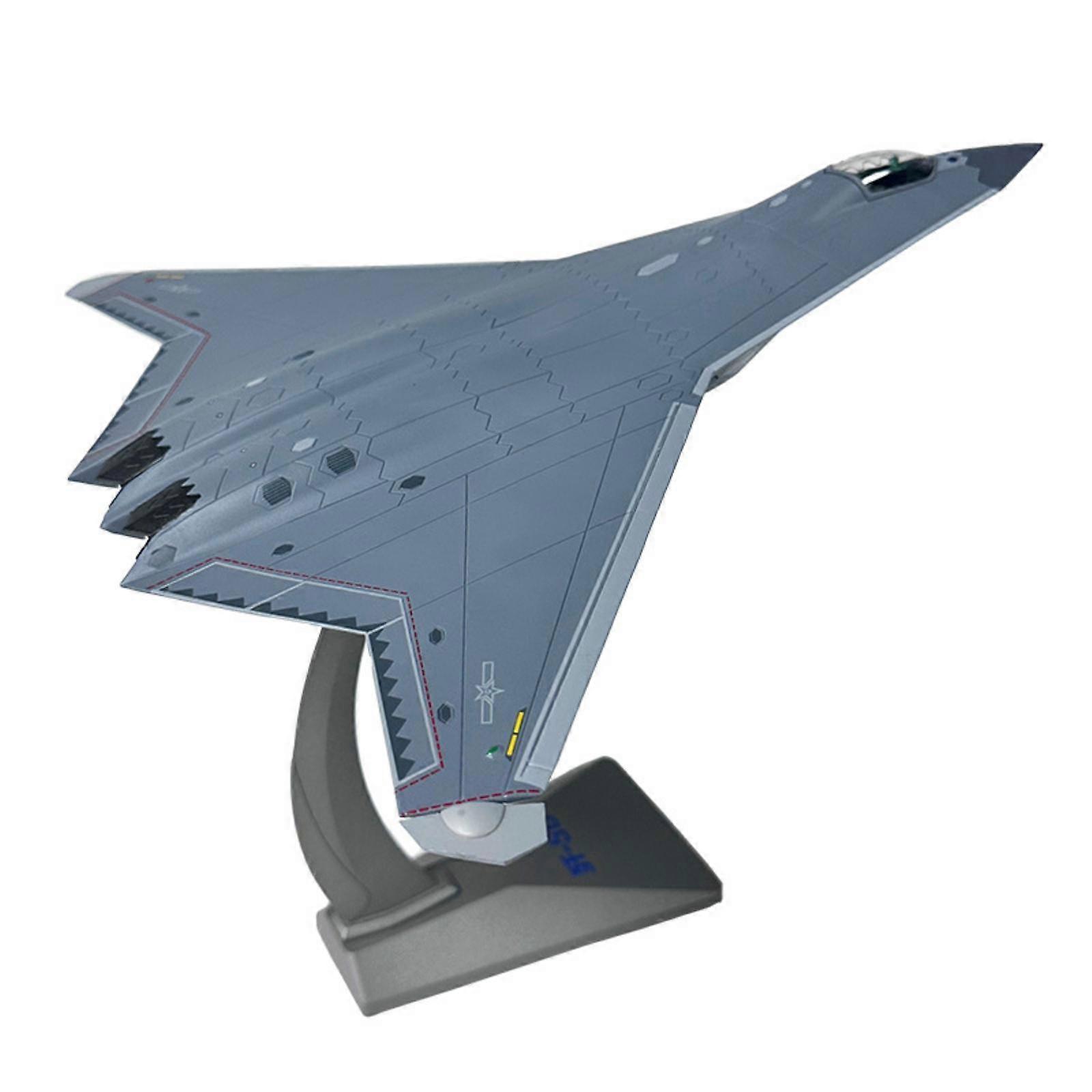 Low-Observable Fighter Model with Stand 1:72 Scale Low-Observable Fighter Model