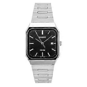 Casio Standard Analog Rustfritt Stål Svart Urskive Quartz MTP-B185D-1AV Herreklokke