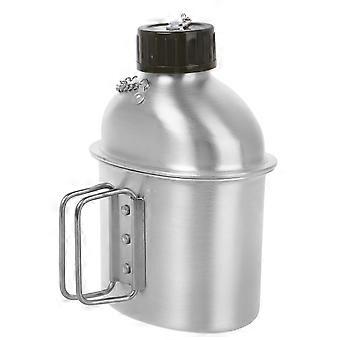 Silver Aluminum Water Bottle Camping Kettle for Hiking 2Sets