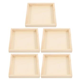 Bandeja de madeira para organizar quebra-cabeças com 25 peças. Organizador resistente.