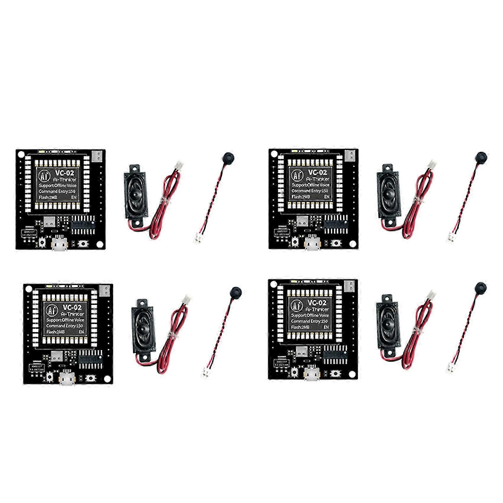 4X VC-02-Kit AI Intelligent Offline Voice Recognition Control Module Development Board