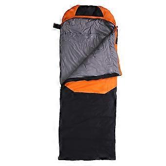 Daunenschlafsack, kompakt, in Briefumschlagform, Wintercamping, Wandern, Rucksackreisen, Outdoor-Aktivitäten, Reisen, Nickerchen, dick, orange, schwarz