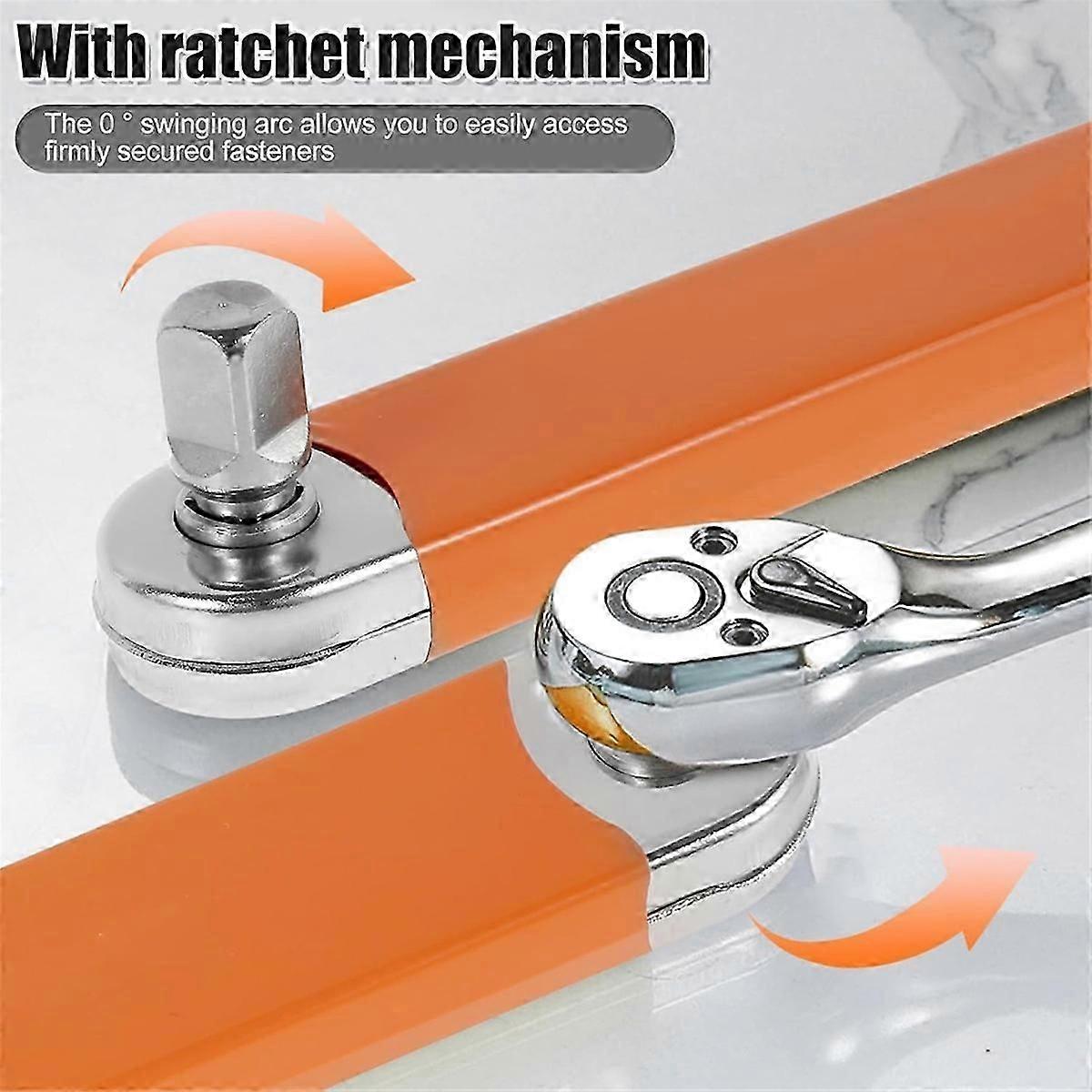 Universal Offset Extension Wrench with Square Drive Adapter Socket for Small Locations