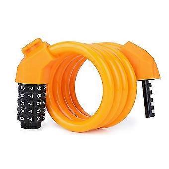Cerradura de combinación antirrobo para bicicletas Cable de acero portátil audaz y largo con candado de coche de soporte
