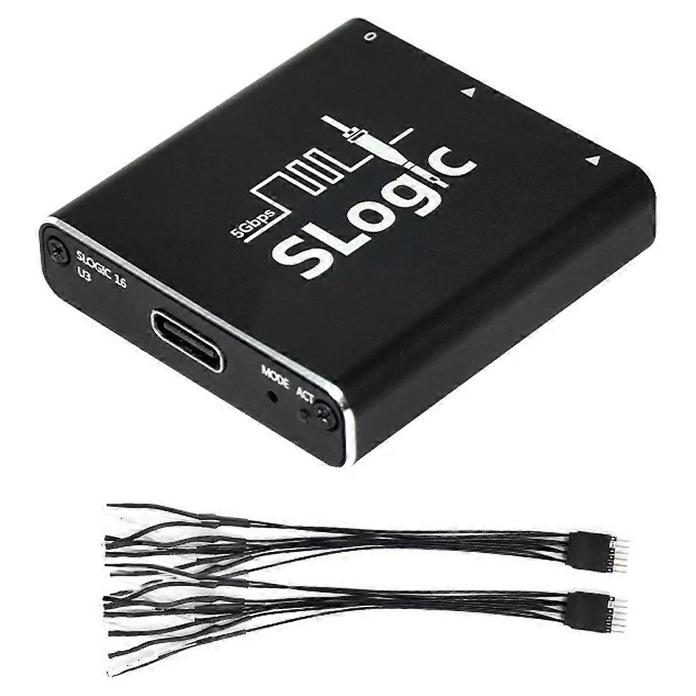 SLogic16U3 Super-Speed Logic Analyzer 16CH 800M Adjustable Threshold for WIN Linux Samplerate 5Gbps USB3