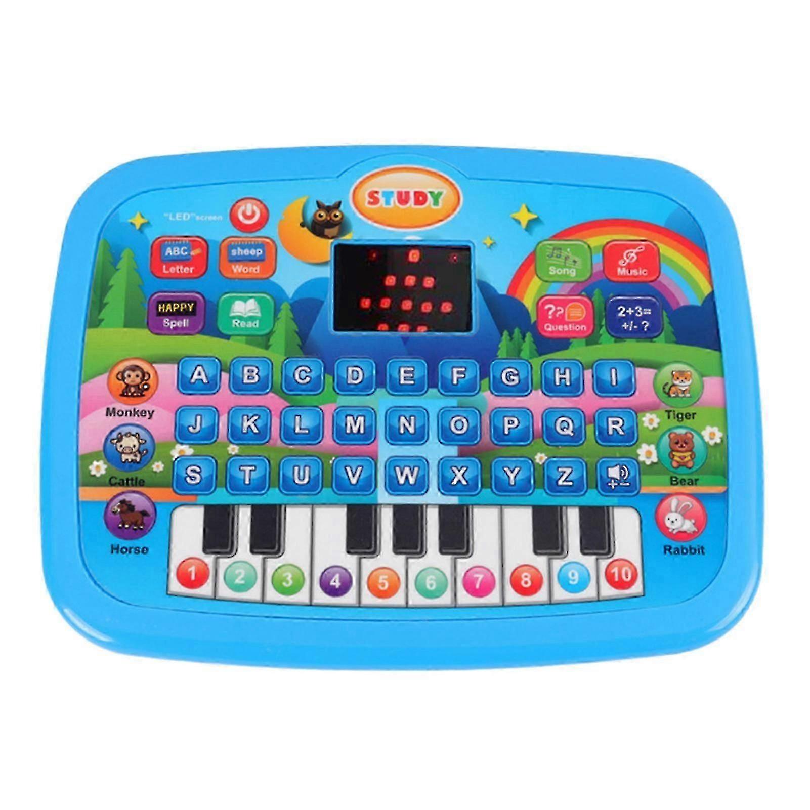 Interactive Toddler Learning Tablet, Educational Development Device for Alphabets, Numbers, Music & Fun Playtime.B2