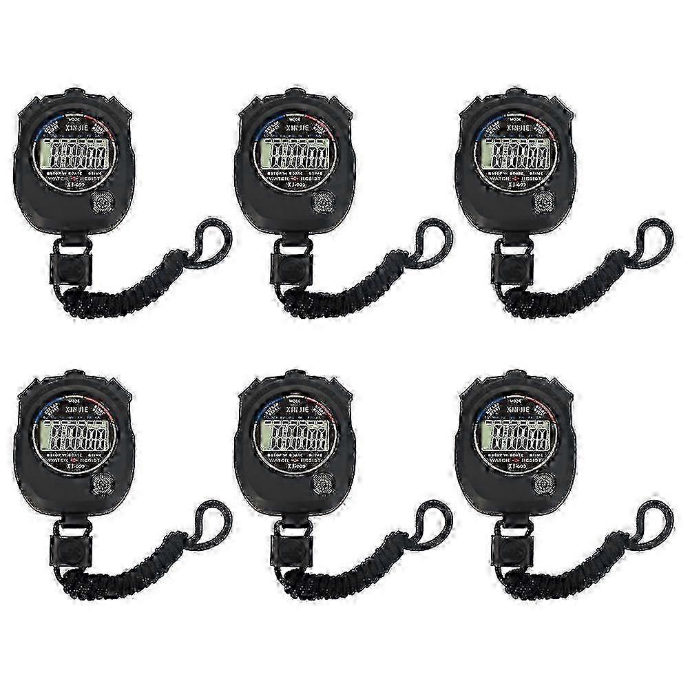 6pcs Game Stopwatch Match Timer Electronic Watch Practical Training Timer-FCY-GOOD