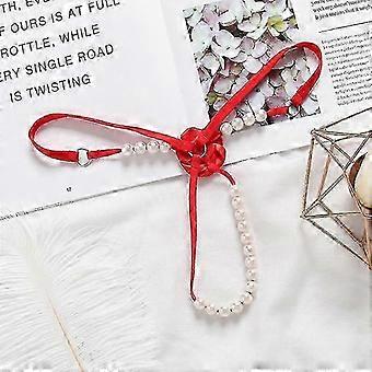 Womens Micro G-string Thongs with Pearl, Polyester, 1 Piece, S-L Size,x