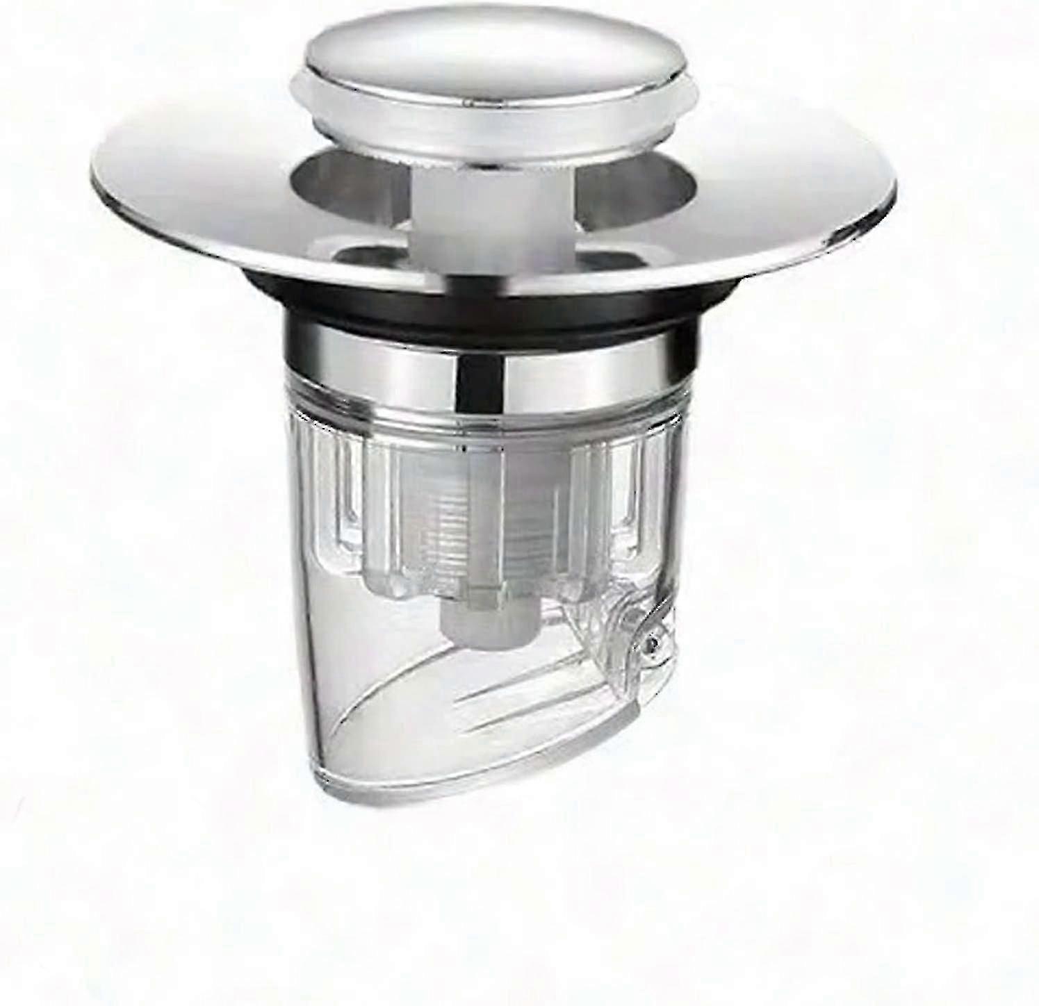 Chrome Brass Drain Stopper With Strainer
