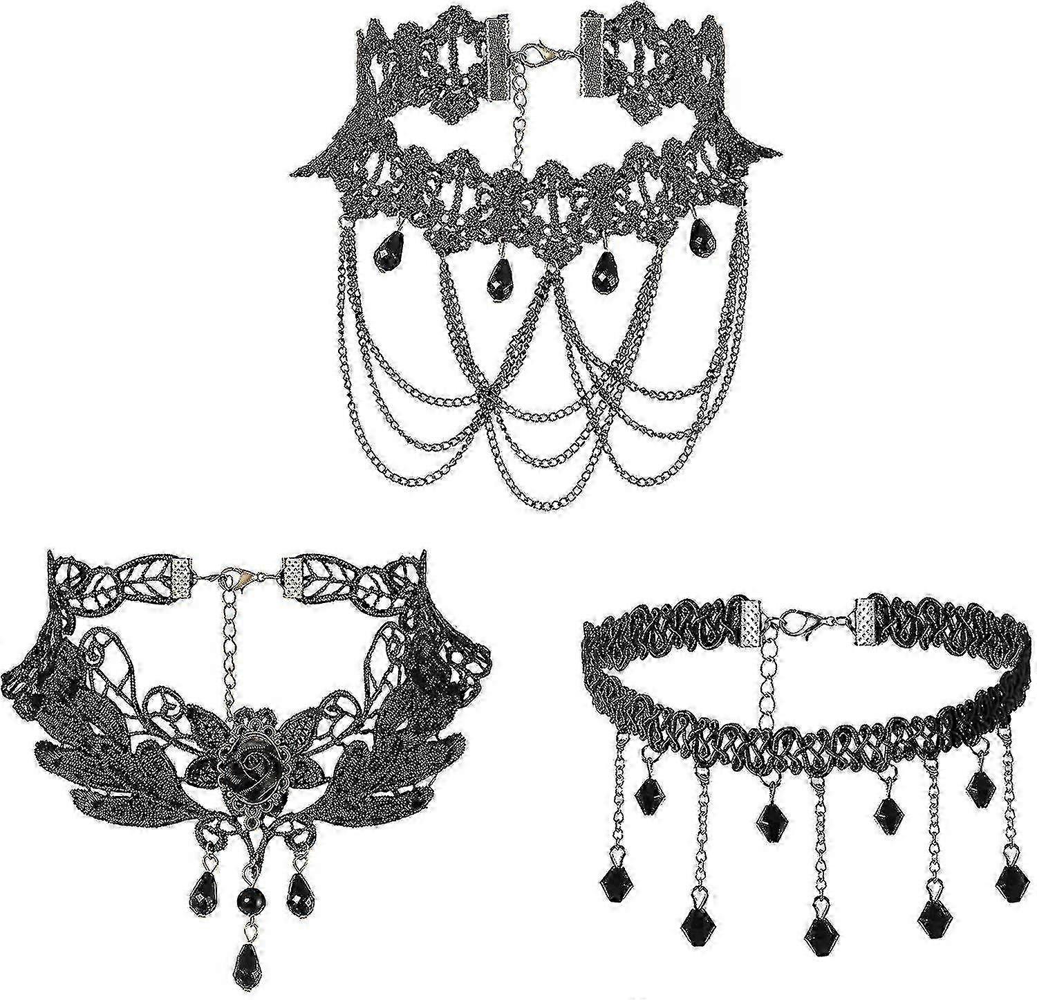 Retro Gothic Choker Necklace Set