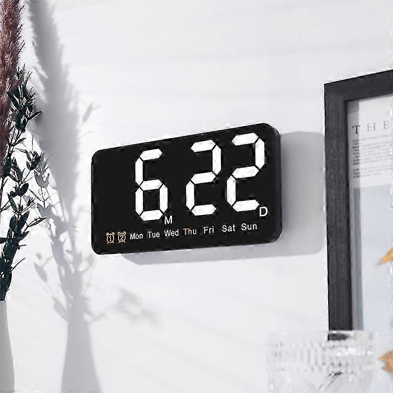 Large Screen Dual-Mount Clock With Temp Function