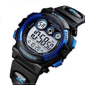 SKMEI 1451 Sports Digital Watch Colourful LED Display 5ATM Water Resistant Durable ABS Case TPU  Alarm Kids Wristwatch