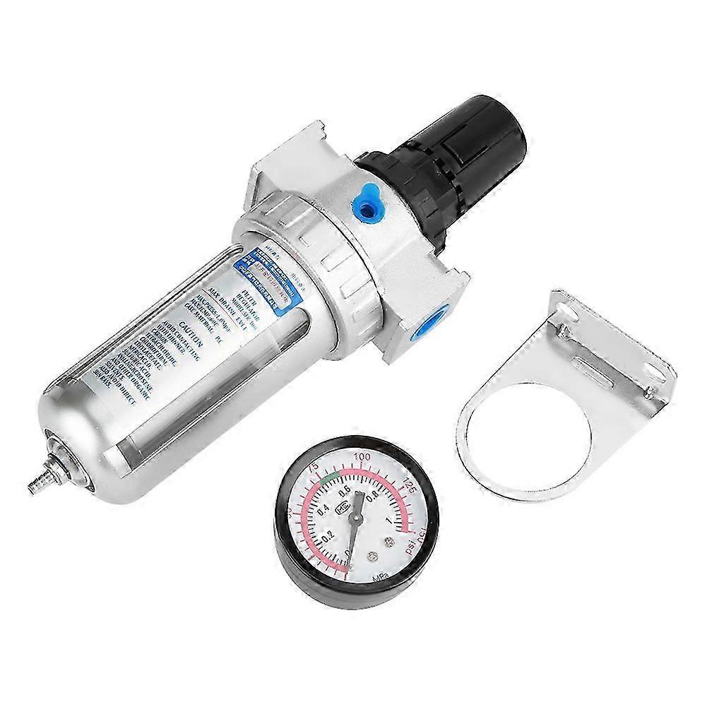 G3/8" Air Compressor Moisture Water Trap Filter Regulator with Mount Connection