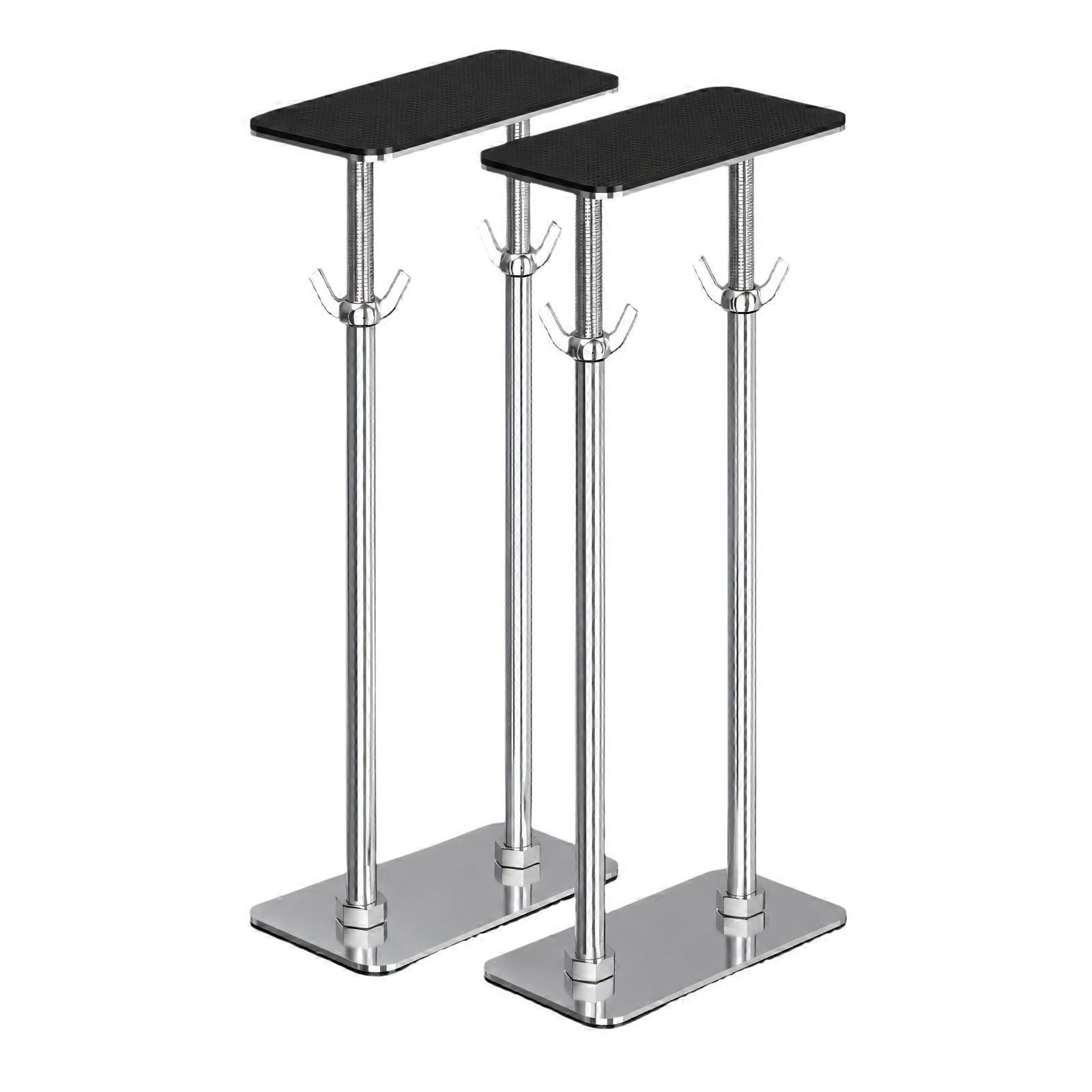 No-Hole Sink Support Stands for Undermount Kitchen Sinks, with Telescoping Shafts and Threaded Height Adjusters, 2-Piece Set Multicolor