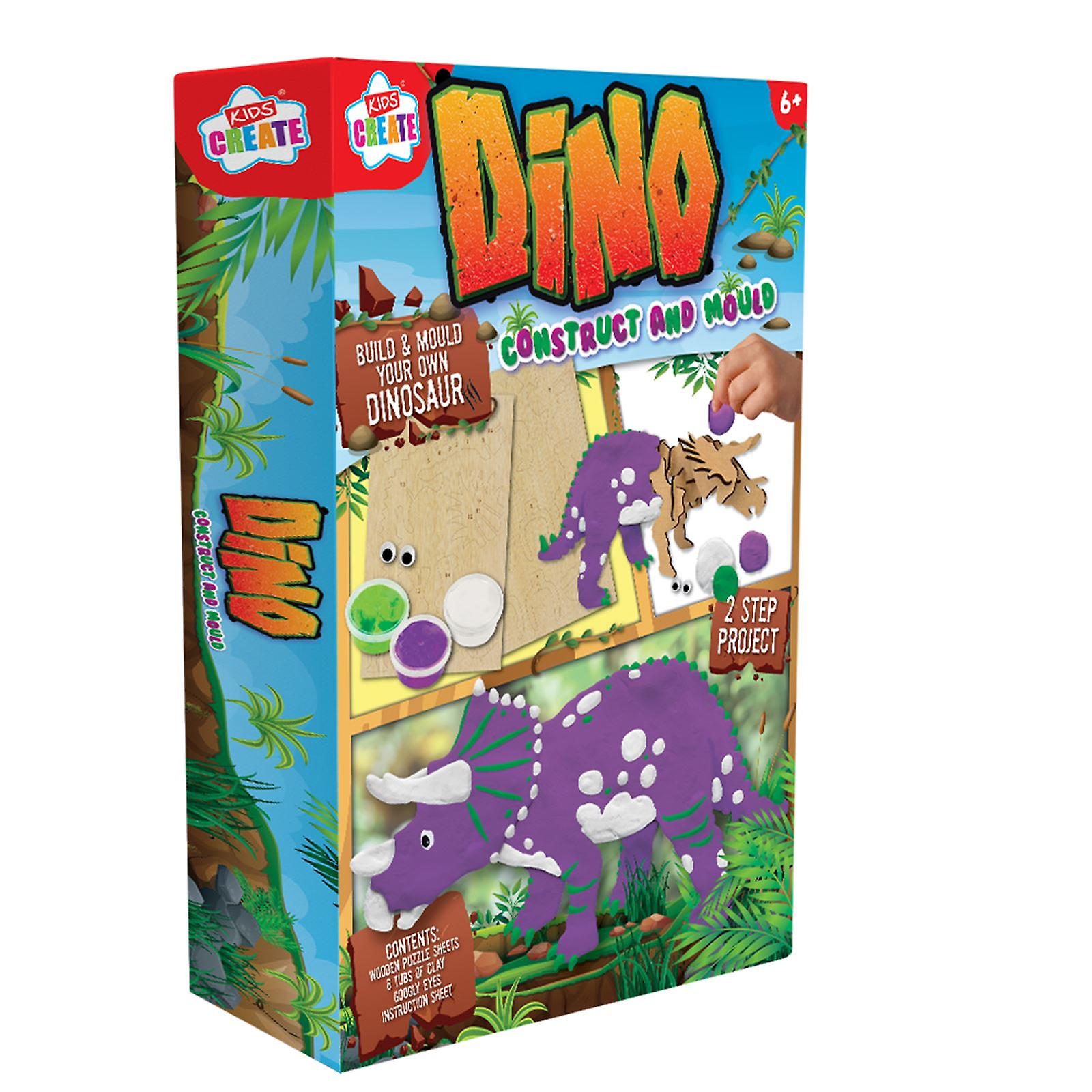 Kids Create Dino Construct & Mould Build Your Own Dinosaur Arts Crafts Age 6+