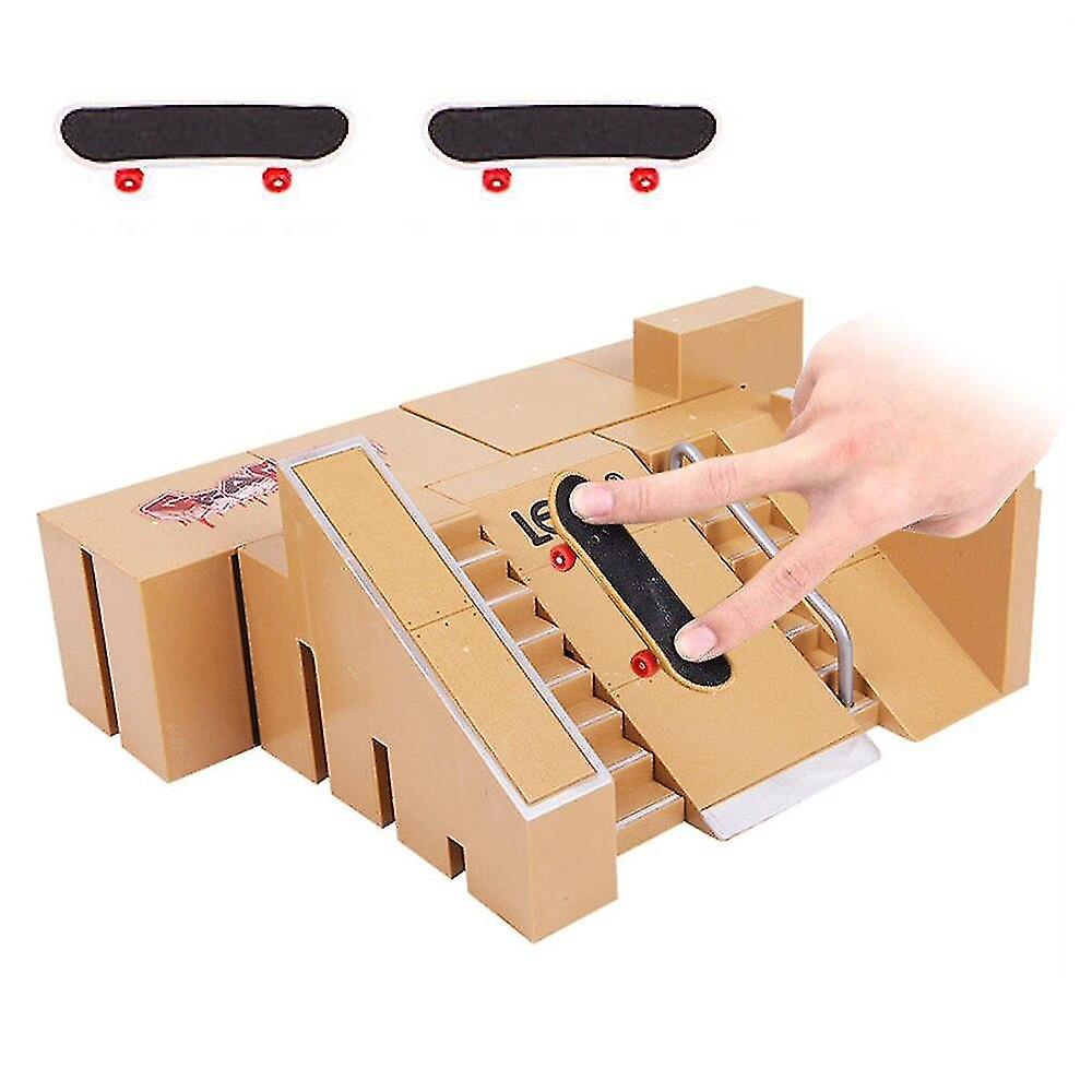 Mini legering vinger skating board skate park kit