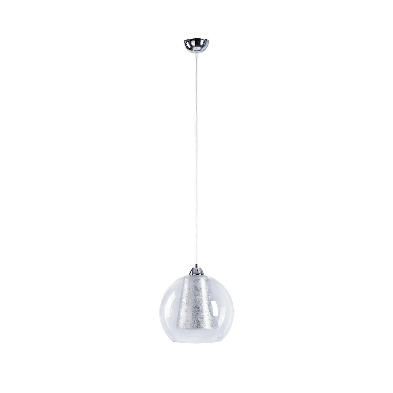 Keter Kula Dome Pendant Ceiling Light Silver, 30cm, 1x E27
