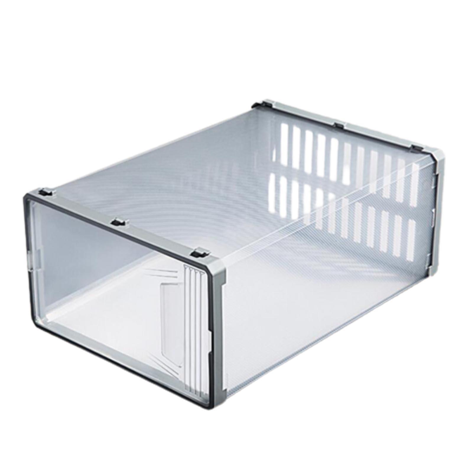 6pcs Large Plastic Shoe Organizer Stackable Shoe Organizer Box