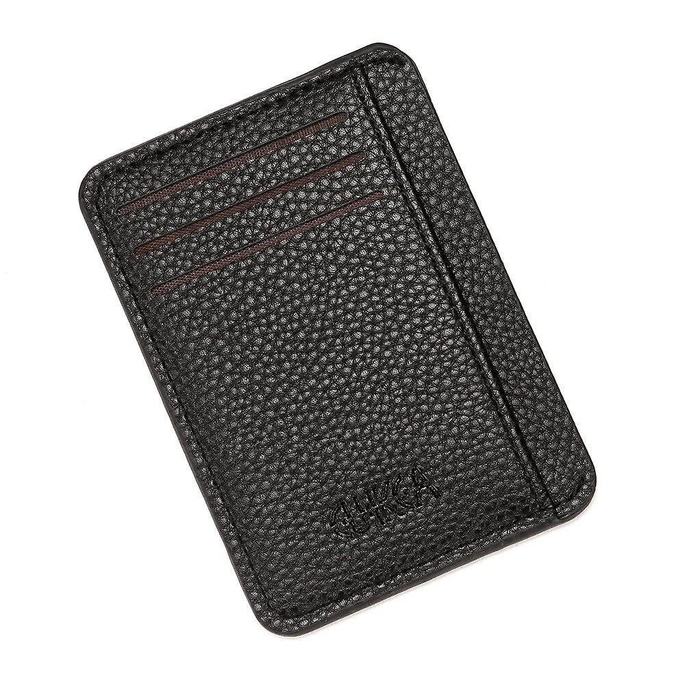 رقيقة جدا الرجال حامل بطاقة محفظة أسود الأعمال بطاقة الائتمان حامل مصغرة المرأة محفظة متعددة الوظائف حامل بطاقة محافظ