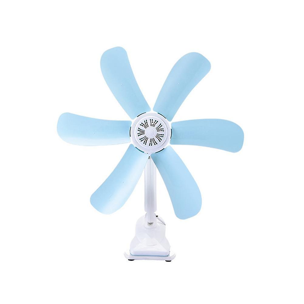 Fan Six-leaf Desktop Electric Fan Fan Bed Hold Eu Plug