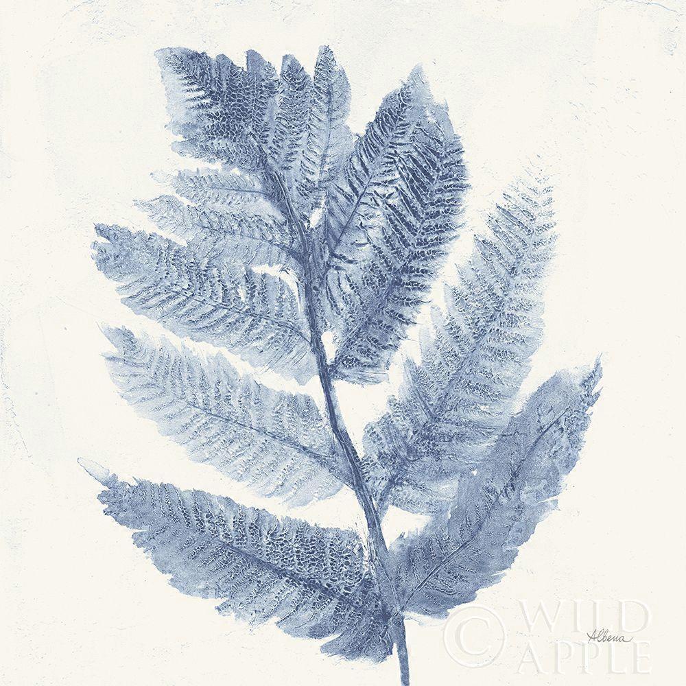 Forest Ferns I Blue Poster