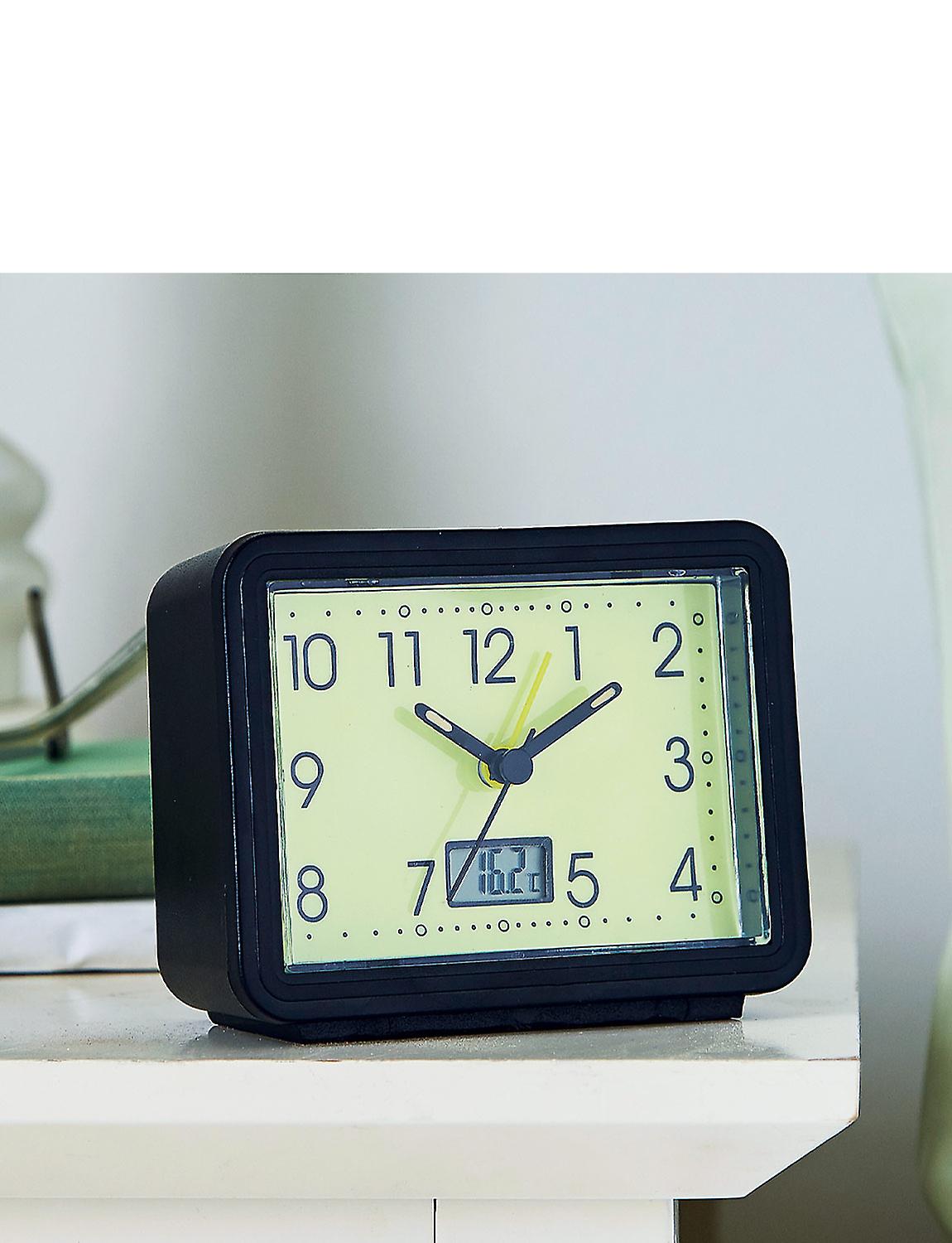 Chums | Quality | Glow in Dark Alarm Clock with Temperature - Twinpack