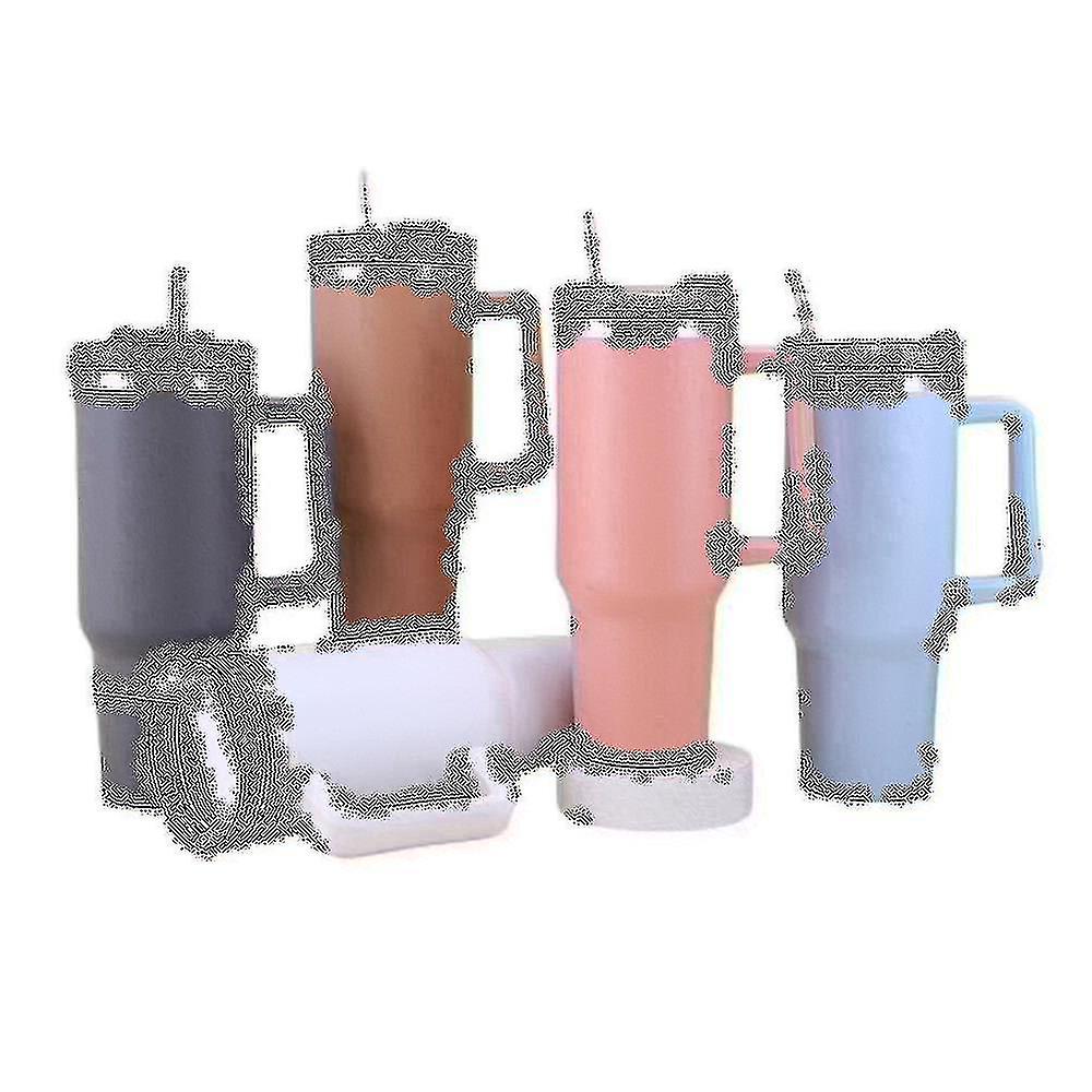 40 Oz Tumbler Straw Lid Insulated Stainless Steel Water Bottle Coffee Mug Travel